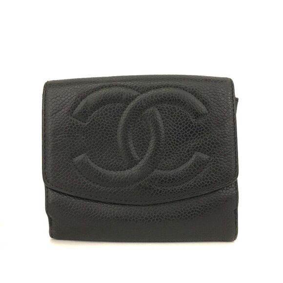 Chanel Cc Logo Grained Calfskin Bifold #155765C76 - Picture 1 of 8